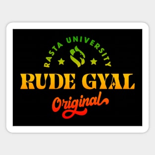 Rasta University Rude Gyal Original Rasta Colors Reggae Magnet